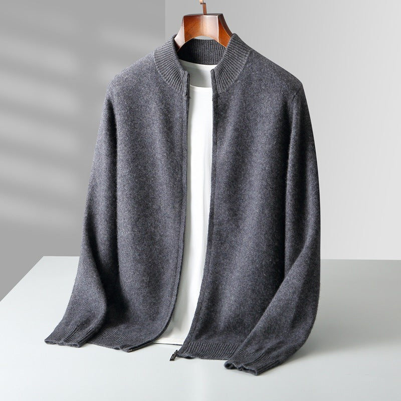 High quality cardigan with zipper - LessBarriers